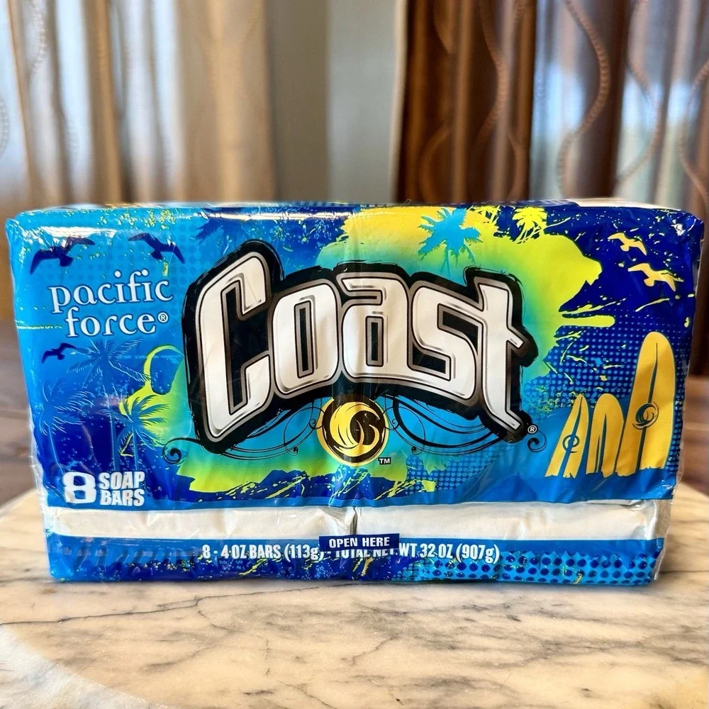 NEW! 8pc VTG Coast Pacific Force Soap 4oz Bar 32oz Value Pack Discontinued 2008 - Picture 1 of 4